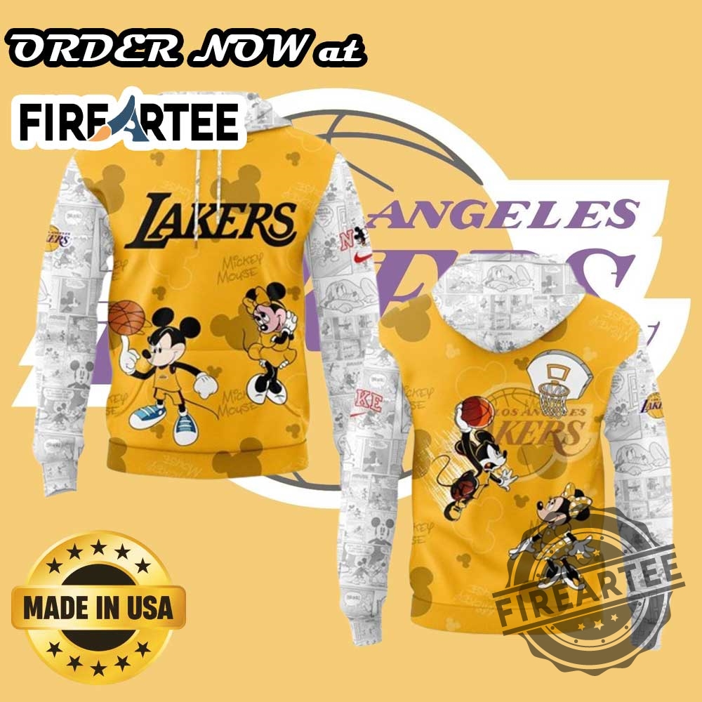 Los Angeles Lakers Mickey And Friends Hoodie