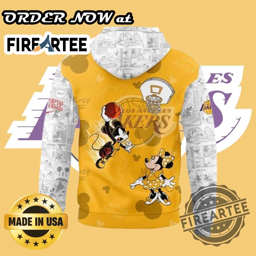 Los Angeles Lakers Mickey And Friends Hoodie 5 Los Angeles Lakers Mickey And Friends Hoodie