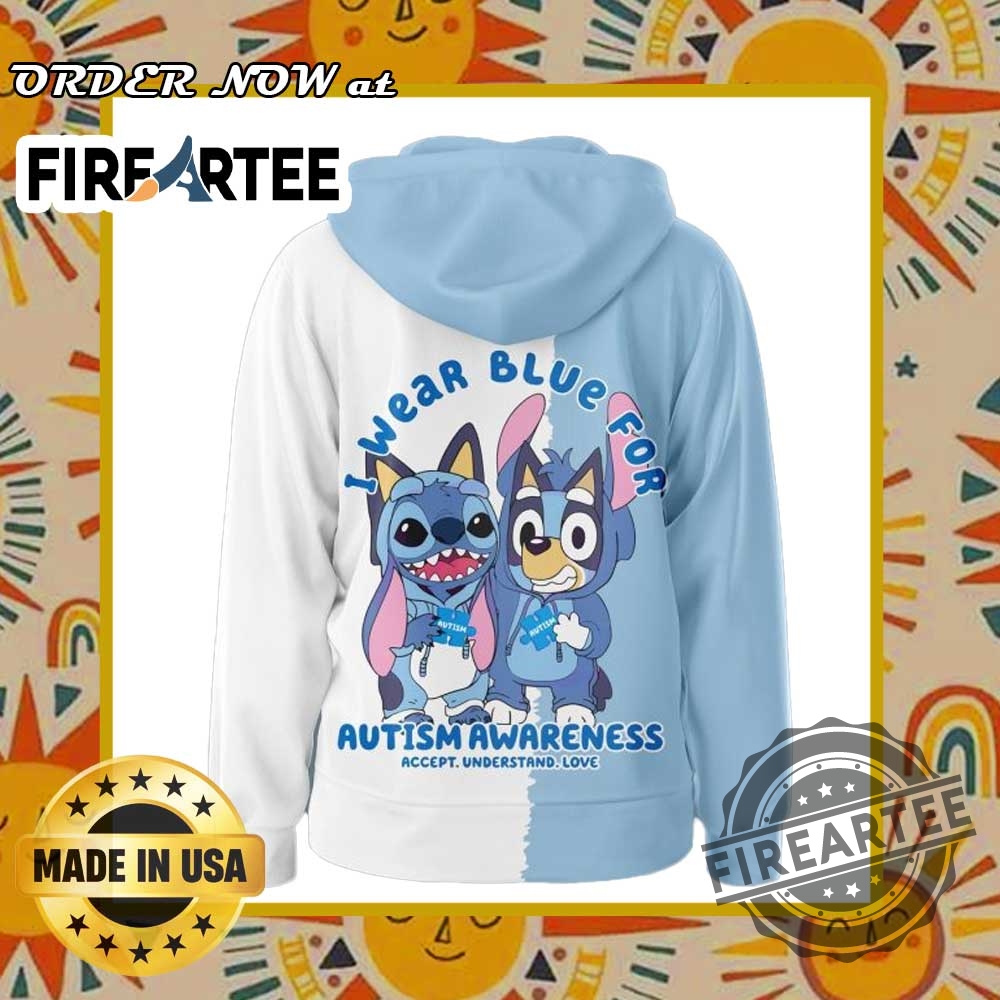 Bluey Autism Awareness Hoodie Wear Blue For Autism Awareness Support 5 Bluey Autism Awareness Hoodie – Wear Blue for Autism Awareness Support