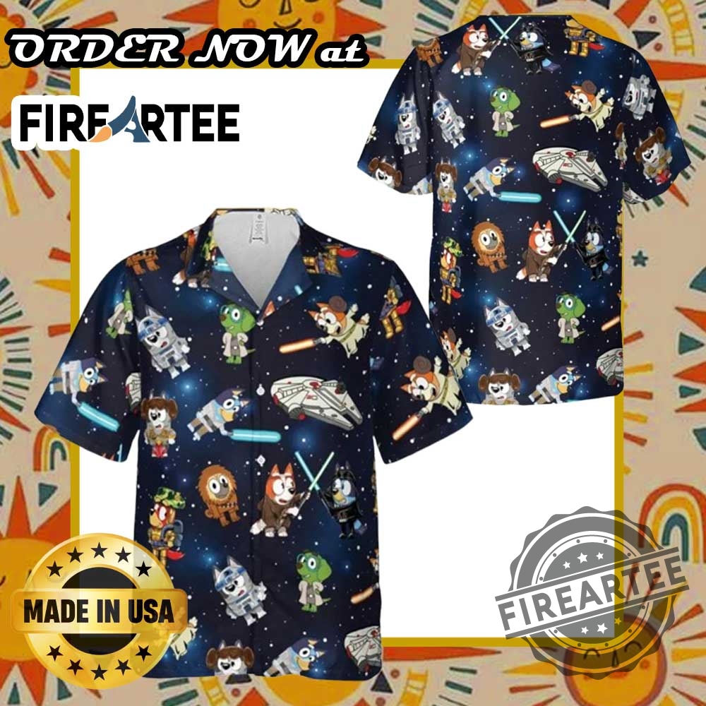 "Unique Character Apparel: Autism, Star Wars, Lakers, Hello Kitty Collection" 3 Bluey Star Wars Hawaiian Shirt Limited Edition Star Wars X Bluey Collection