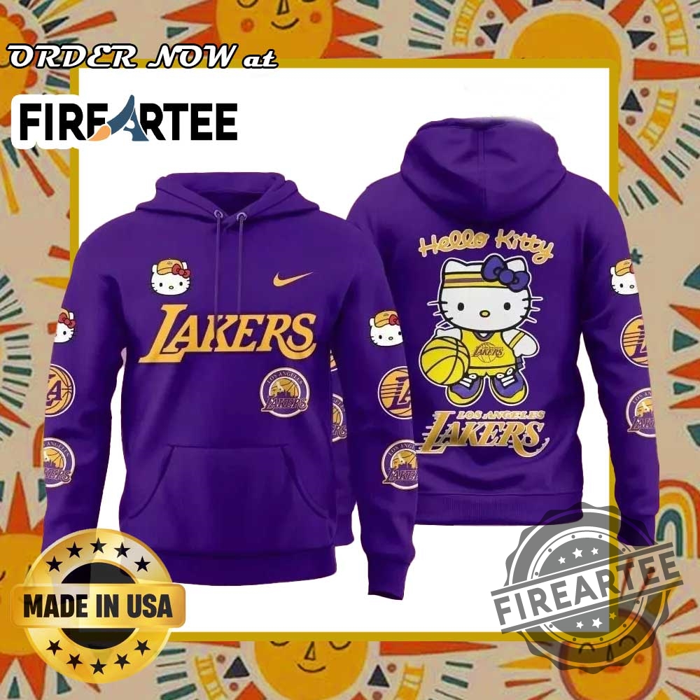 Nba Los Angeles Lakers X Hello Kitty Limited Edition Hoodie Exclusive Lakers X Hello Kitty Apparel 3 NBA Los Angeles Lakers x Hello Kitty Limited Edition Hoodie – Exclusive Lakers x Hello Kitty Apparel