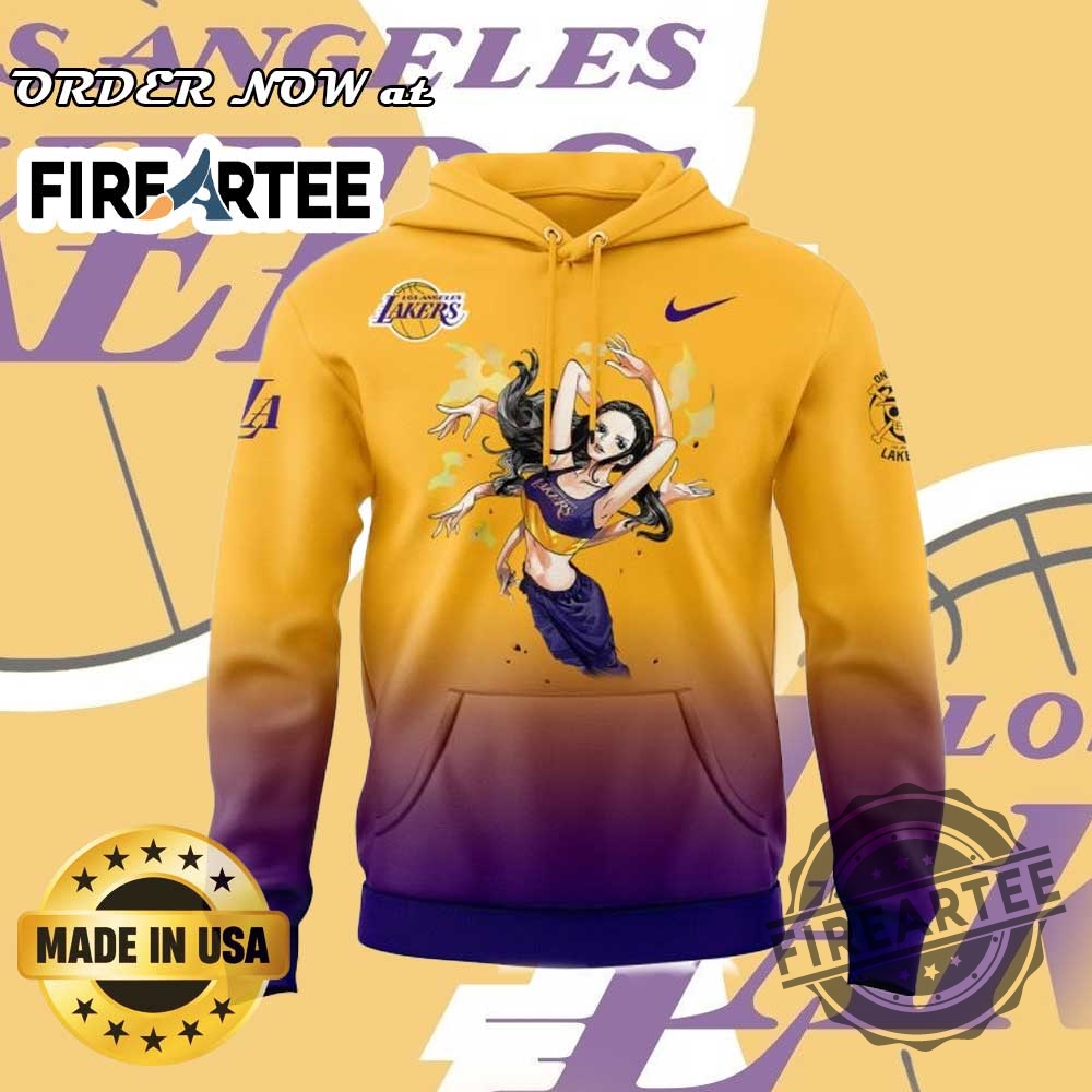 Los Angeles Lakers X One Piece Special Nico Robin Hoodie Nba X One Piece Limited Edition 4 Los Angeles Lakers x One Piece Special Nico Robin Hoodie – NBA x One Piece Limited Edition