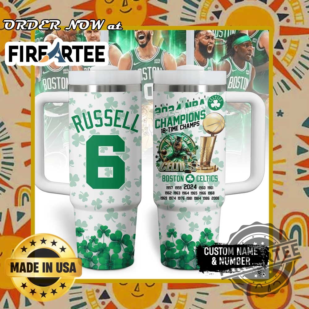 Custom-Boston-Celtics-2024-Nba-Champions-Tumbler-With-Handle-Personalized-Name-And-Number-18Time-Champs-Clover-Mug-Gift-fireartee_1
