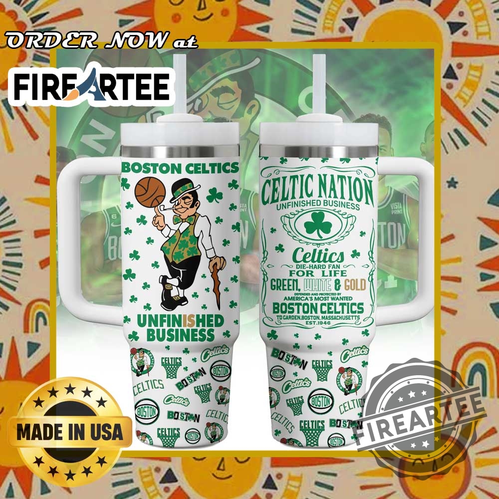 "Top Celtics and Knicks 2024 NBA Championship Tumblers for Fans" 2 Boston Celtics Unfinished Business Travel Cup Diehard Fan Gift With Vintage Graphics And Straw