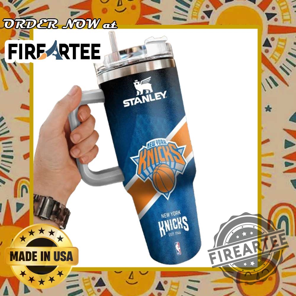 "Top Celtics and Knicks 2024 NBA Championship Tumblers for Fans" 3 New York Knicks Official Logo Stanley Nba Tumbler With Handle
