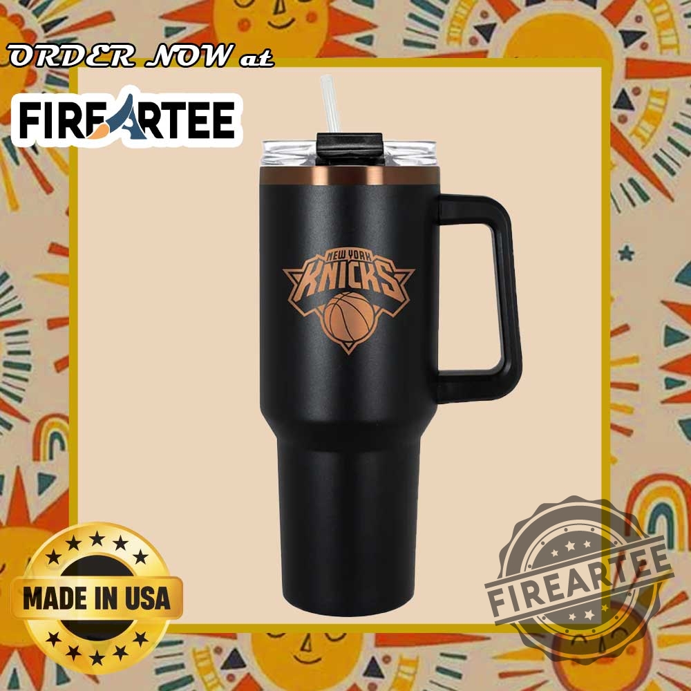 Official New York Knicks Insulated Mug Matte Black Nba Tumbler With Handle 3 Official New York Knicks Insulated Mug – Matte Black NBA Tumbler With Handle