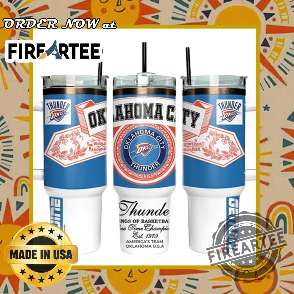 "Top Celtics and Knicks 2024 NBA Championship Tumblers for Fans" 6 Oklahoma City Thunder Stanley Cup Style Tumbler Nba Travel Mug