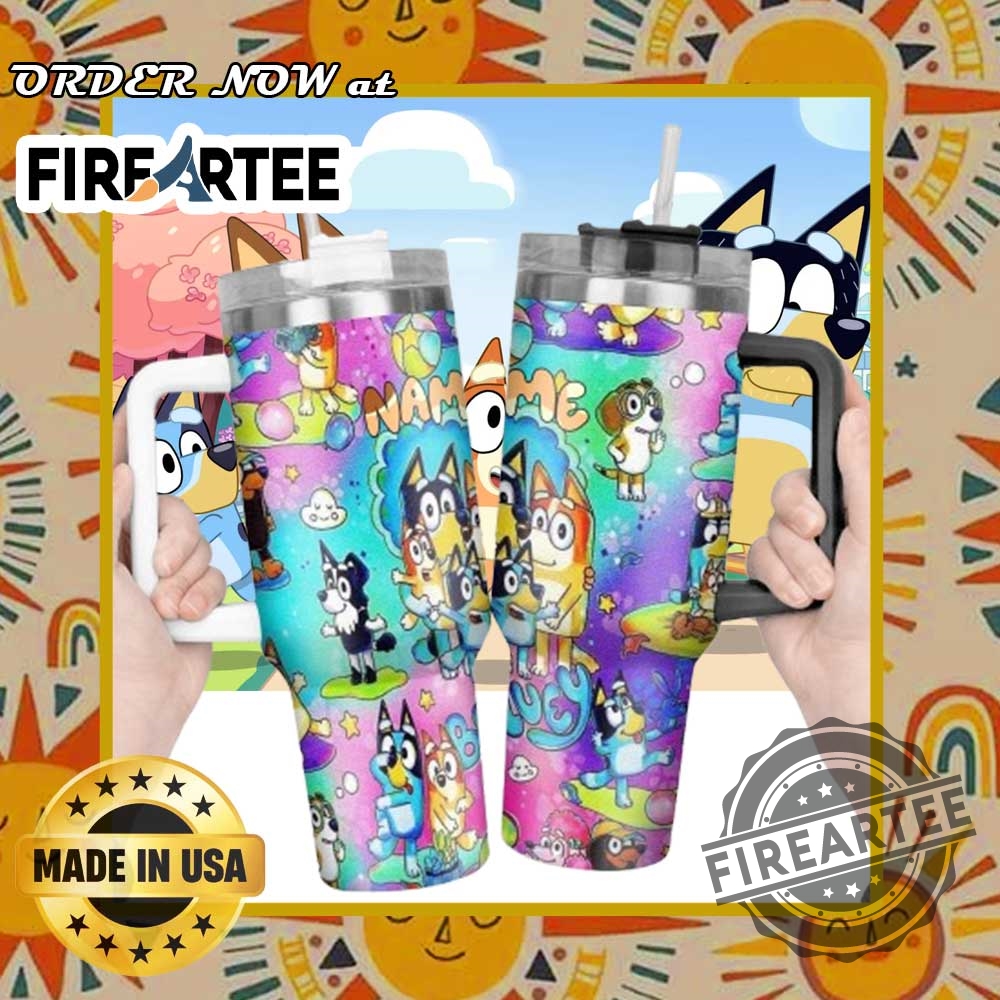 "Top Celtics and Knicks 2024 NBA Championship Tumblers for Fans" 8 Bluey Tumbler Colorful Rainbow Kids Travel Mug With Handle And Cute Characters