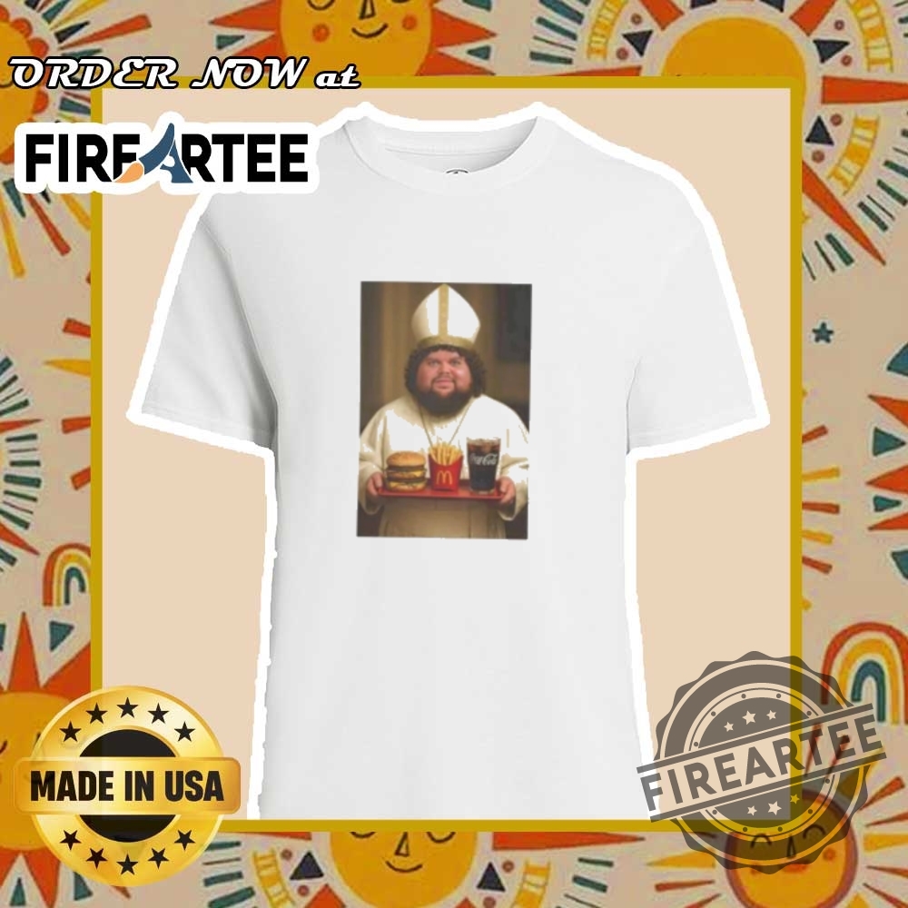"Top Funny Political and Music Meme T-Shirts for 2024" 21 Jd Vance Pope Truth Meme Mcdonalds Parody Shirt