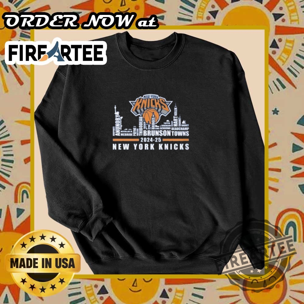 New York Knicks Thank You For The Memories 20242025 Skyline Names Shirt 6 New York Knicks Thank You For The Memories 2024-2025 Skyline Names Shirt