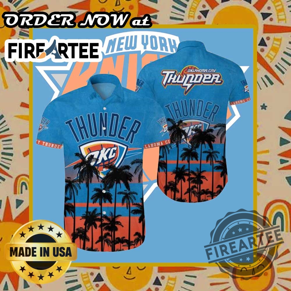 Okc-Thunder-Hawaiian-Shirt-Palm-Trees-Sunset-Design-Tropical-Basketball-Shirt-For-Fans-fireartee_1