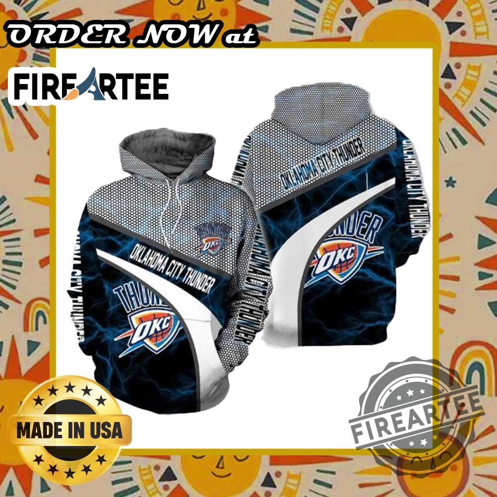 Nba Oklahoma City Thunder Black Armor Pullover Hoodie 3 NBA Oklahoma City Thunder Black Armor Pullover Hoodie