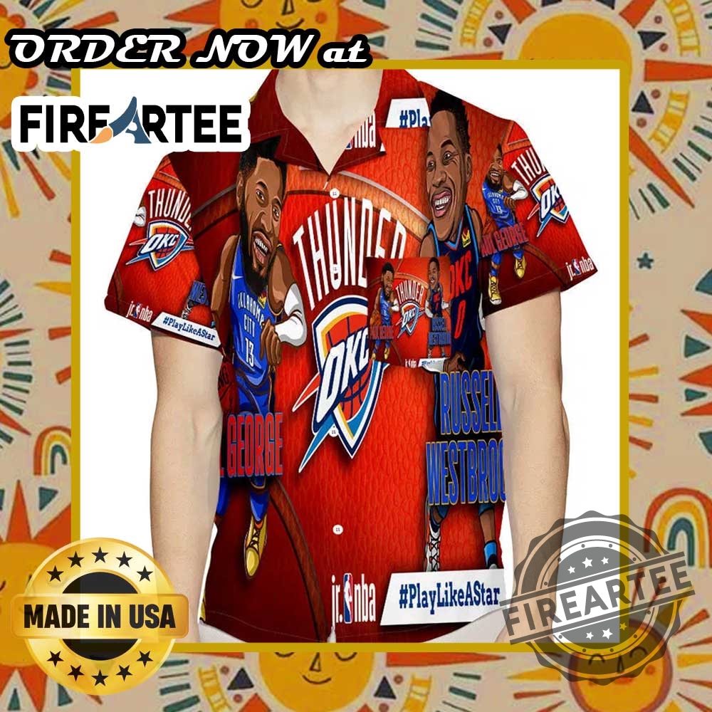 Oklahoma City Thunder Paul George And Russel Westbrook 3D All Over Print Summer Beach Hawaiian Shirt 3 Oklahoma City Thunder Paul George And Russel Westbrook 3D All Over Print Summer Beach Hawaiian Shirt