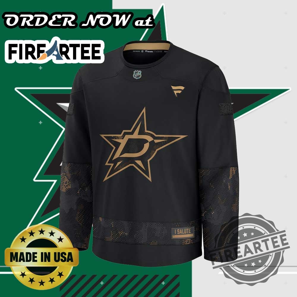 Dallas Stars Fanatics Black 2024 Military Appreciation Practice Jersey 4 Dallas Stars Fanatics Black 2024 Military Appreciation Practice Jersey