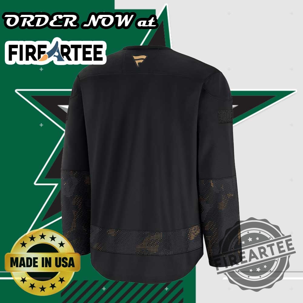 Dallas Stars Fanatics Black 2024 Military Appreciation Practice Jersey 5 Dallas Stars Fanatics Black 2024 Military Appreciation Practice Jersey