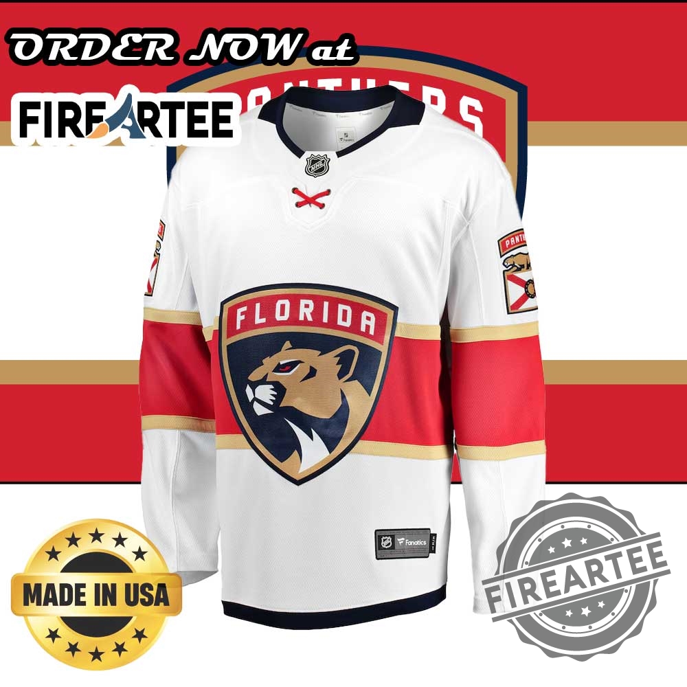 Florida Panthers Fanatics White Away Breakaway Jersey 4 Florida Panthers Fanatics White Away Breakaway Jersey