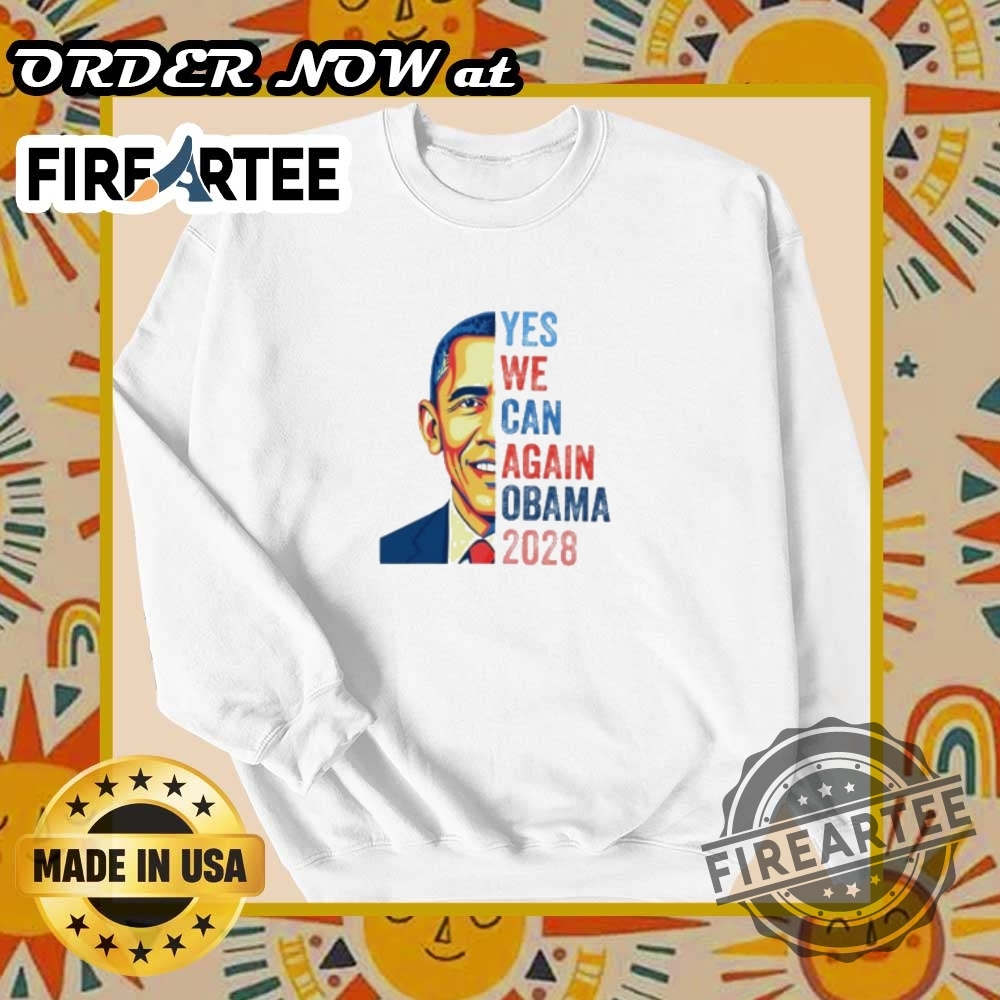 Yes We Can Again Obama 2028 Tshirt Show Your Support For Change 6 Yes We Can Again Obama 2028 T-Shirt – Show Your Support for Change