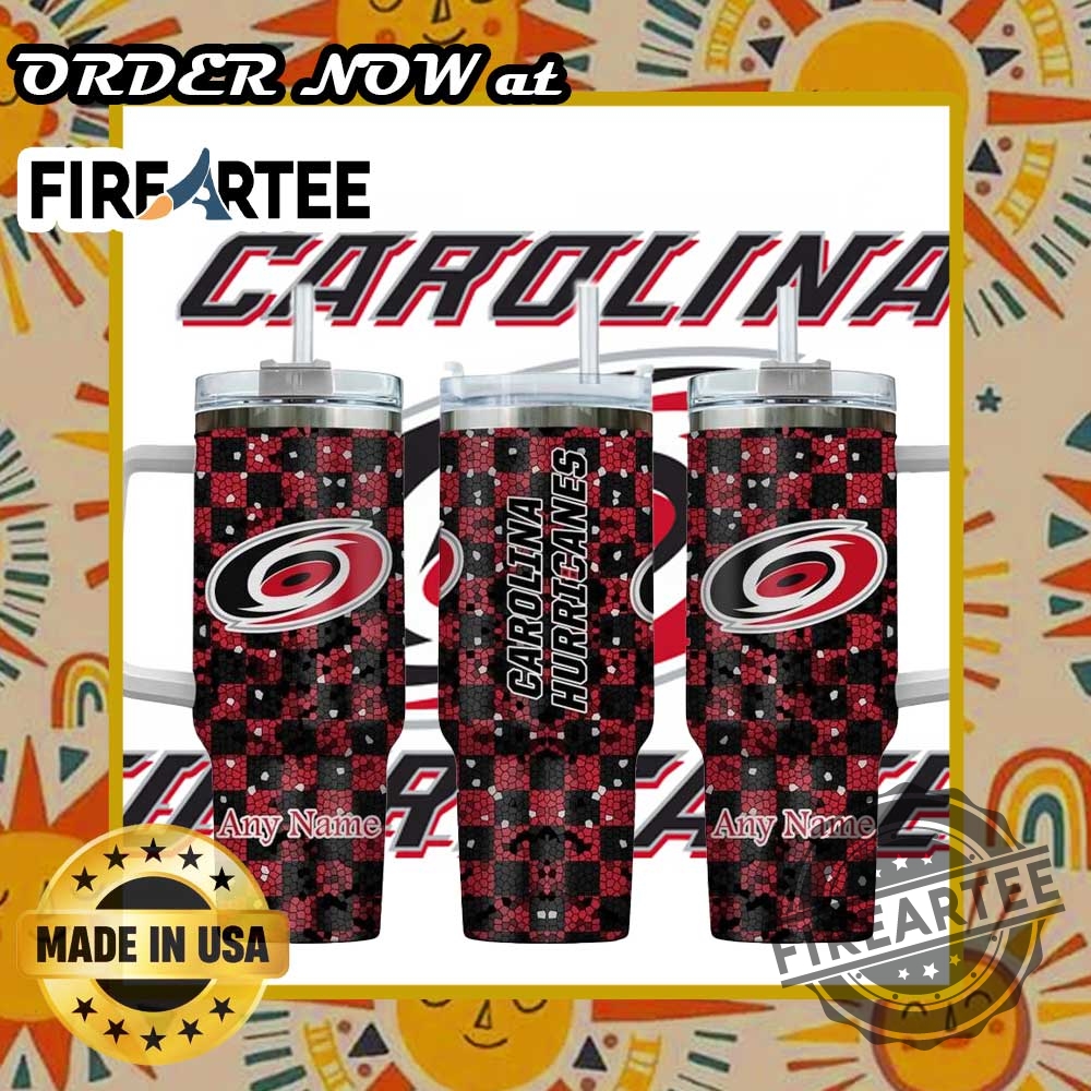 Custom Carolina Hurricanes Tumbler Personalized 40Oz Plaid Stanley Cup 3 Custom Carolina Hurricanes Tumbler – Personalized 40oz Plaid Stanley Cup