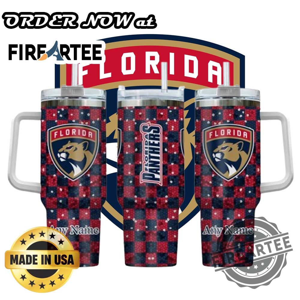 Custom Florida Panthers Tumbler Personalized 40Oz Plaid Stanley Cup