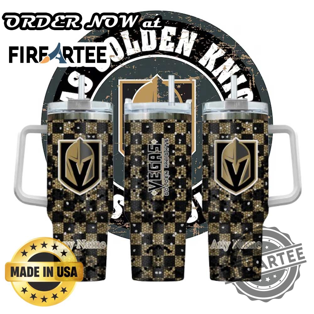 Vegas Golden Knights Tumbler Personalized 40Oz Plaid Stanley Cup