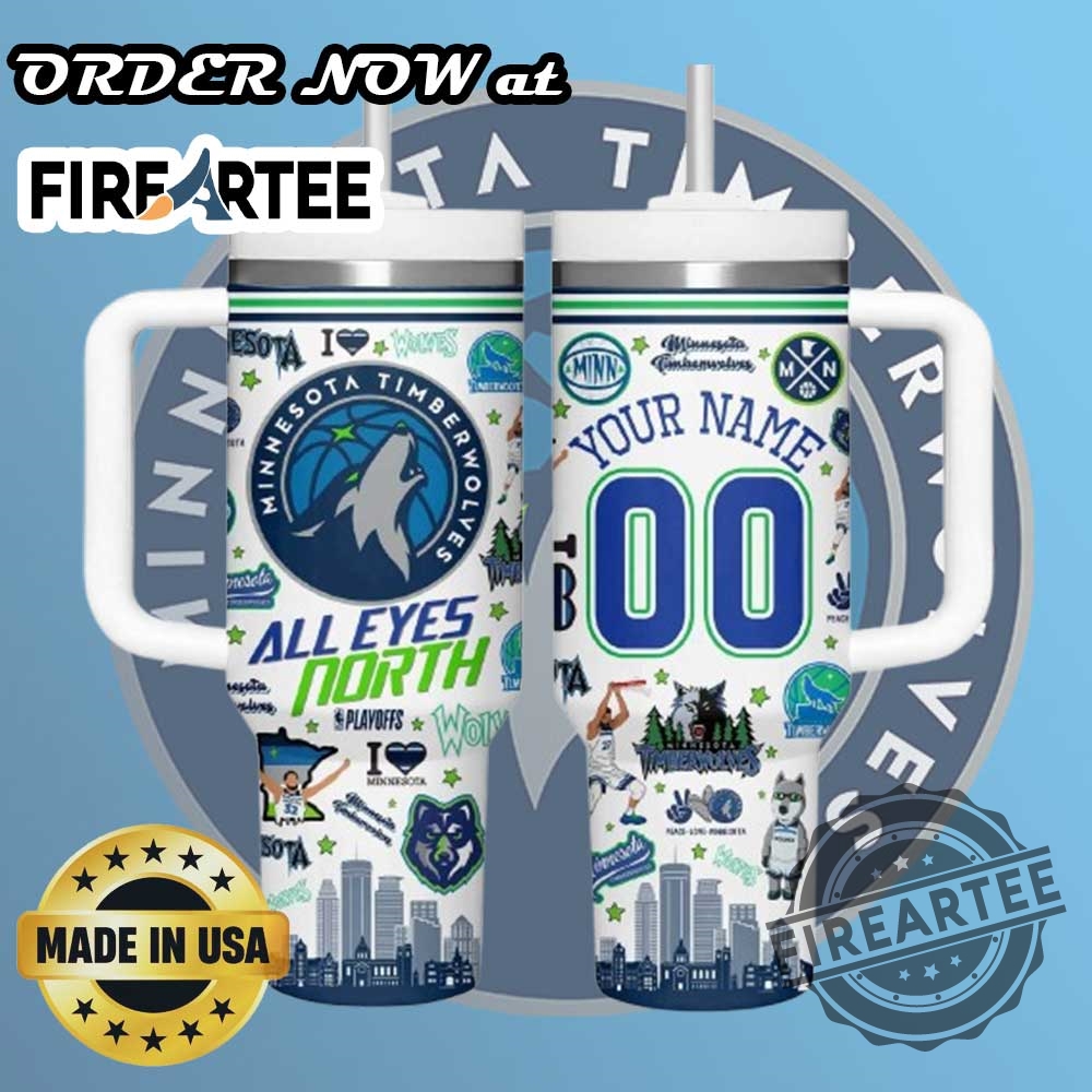 "Ultimate NBA Fan Tumblers: Timberwolves and Warriors Custom Designs 2025" 3 Custom Minnesota Timberwolves Tumbler White Color With Handle All Eyes North Playoff Design With Name And Number