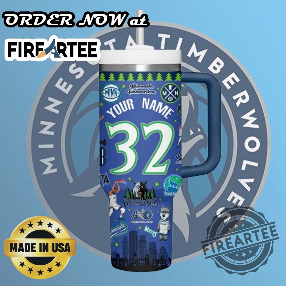 Custom Minnesota Timberwolves Tumbler Blue Color With Handle All Eyes North Playoff Design With Name And Number 7 Custom Minnesota Timberwolves Tumbler Blue Color with Handle – All Eyes North Playoff Design with Name and Number