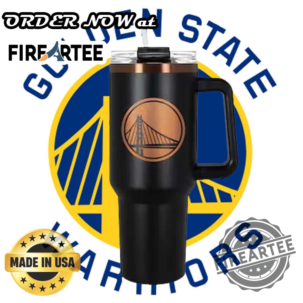 "Ultimate NBA Fan Tumblers: Timberwolves and Warriors Custom Designs 2025" 7 Official Golden State Warriors Matte Black Nba Printed Thermos Mug With Handle