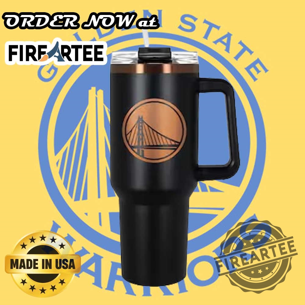 Official Golden State Warriors Matte Black Nba Printed Thermos Mug With Handle 3 Official Golden State Warriors Matte Black Nba Printed Thermos Mug with Handle