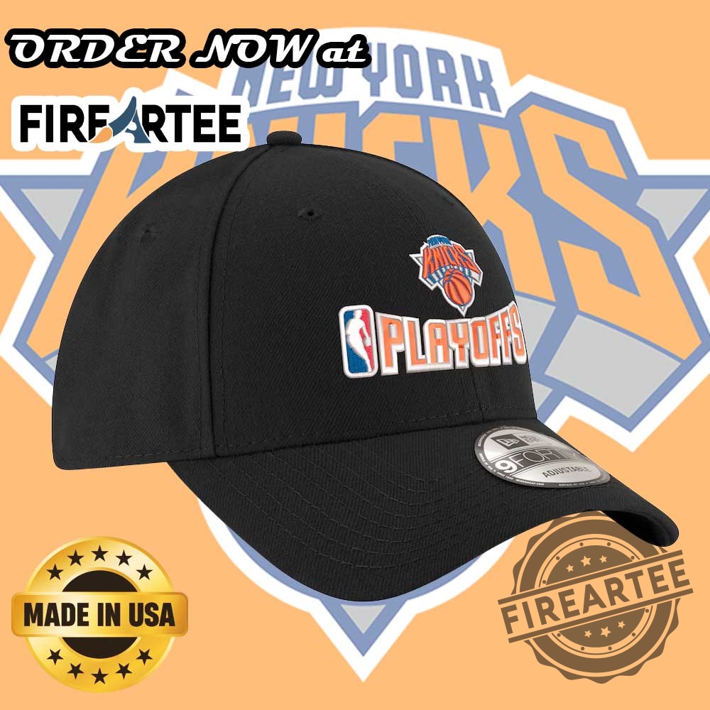 New York Knicks 2025 Nba Playoffs Black Adjustable Hat 3 New York Knicks 2025 NBA Playoffs Black Adjustable Hat