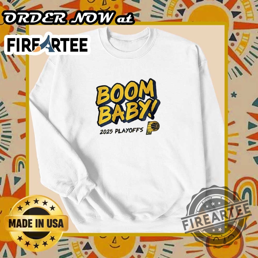Indiana Pacers Nba Basketball Playoffs Boom Baby Pacers Vs Cavaliers Shirt 6 Indiana Pacers NBA Basketball Playoffs Boom Baby Pacers vs Cavaliers shirt