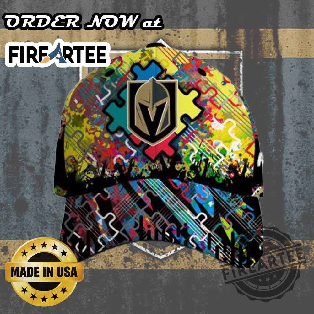Nhl Vegas Golden Knights Custom Name Autism Awareness Concept Classic Cap 4 NHL Vegas Golden Knights Custom Name Autism Awareness Concept Classic Cap