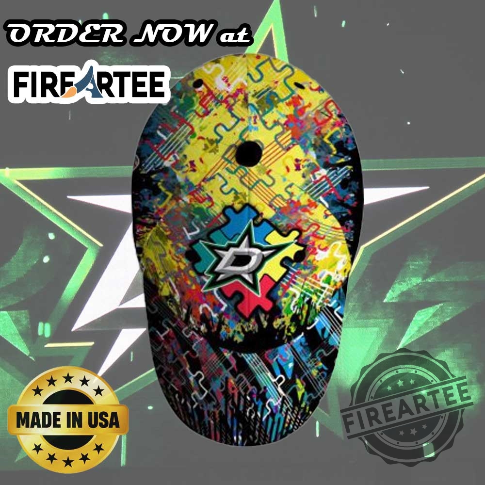 Nhl Dallas Stars Custom Name Autism Awareness Concept Classic Cap 5 NHL Dallas Stars Custom Name Autism Awareness Concept Classic Cap