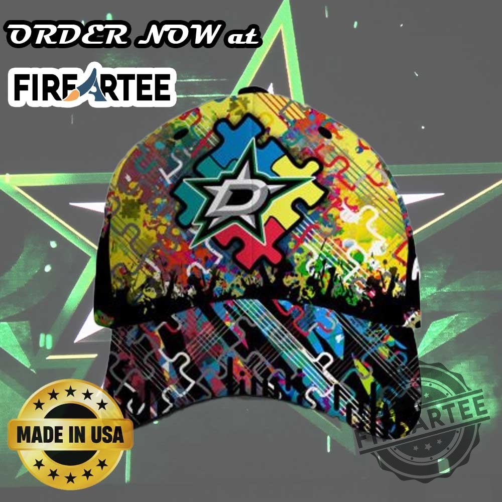 Nhl Dallas Stars Custom Name Autism Awareness Concept Classic Cap 7 NHL Dallas Stars Custom Name Autism Awareness Concept Classic Cap