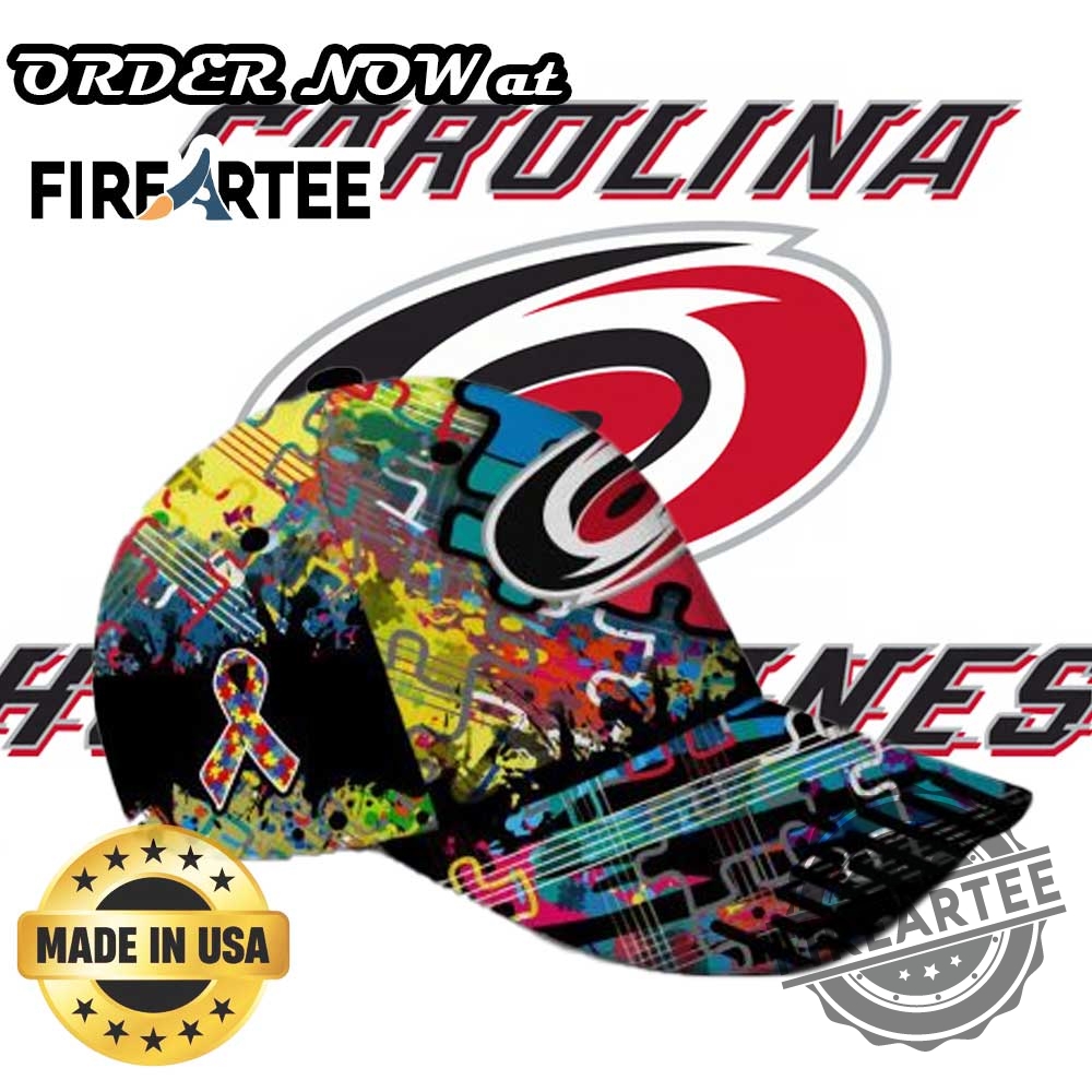 Nhl Carolina Hurricanes Custom Name Autism Awareness Concept Classic Cap 6 NHL Carolina Hurricanes Custom Name Autism Awareness Concept Classic Cap