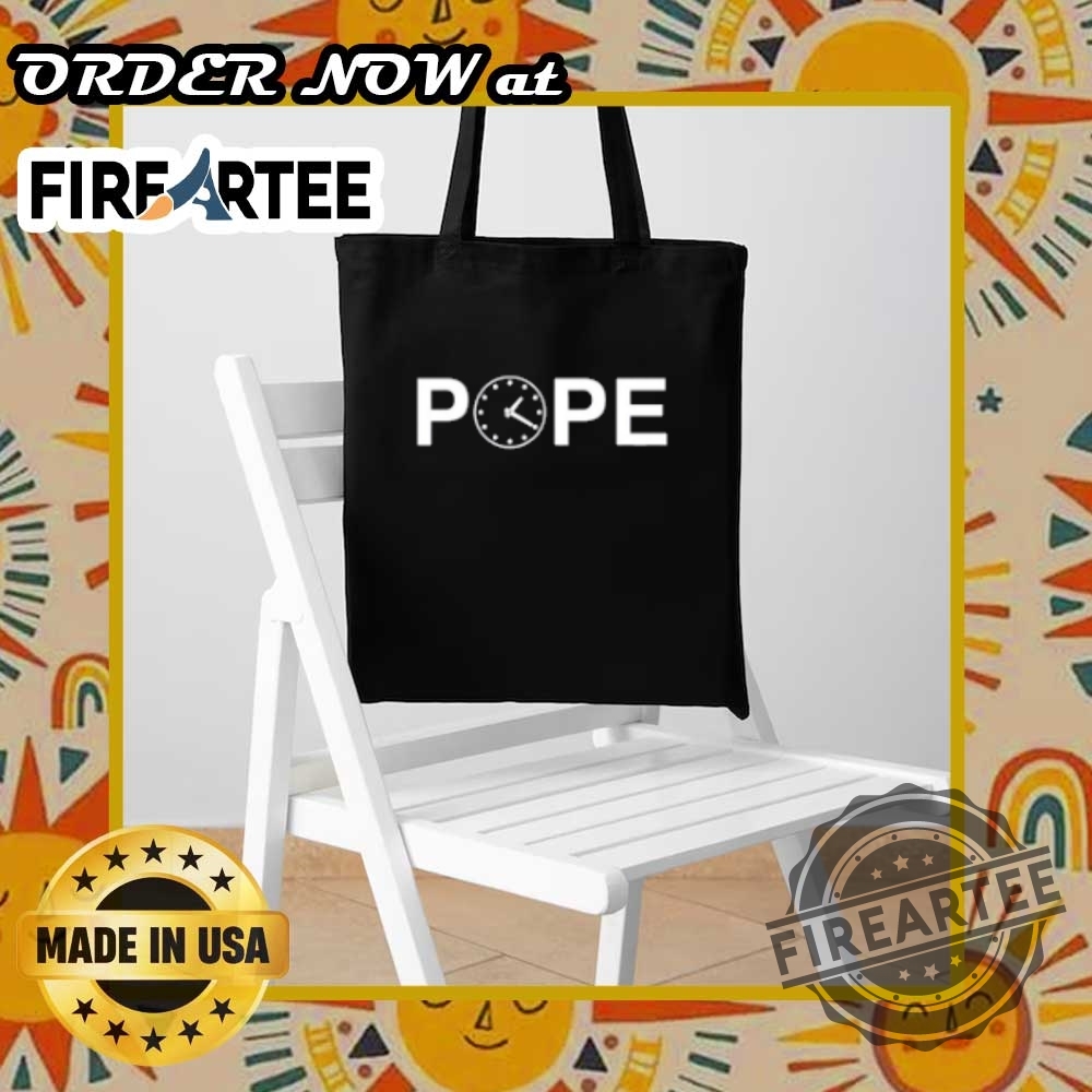 Pope Leo Xiv Clock Face Graphic Tshirt Vatican Art Style 9 Pope Leo XIV Clock Face Graphic T-Shirt – Vatican Art Style