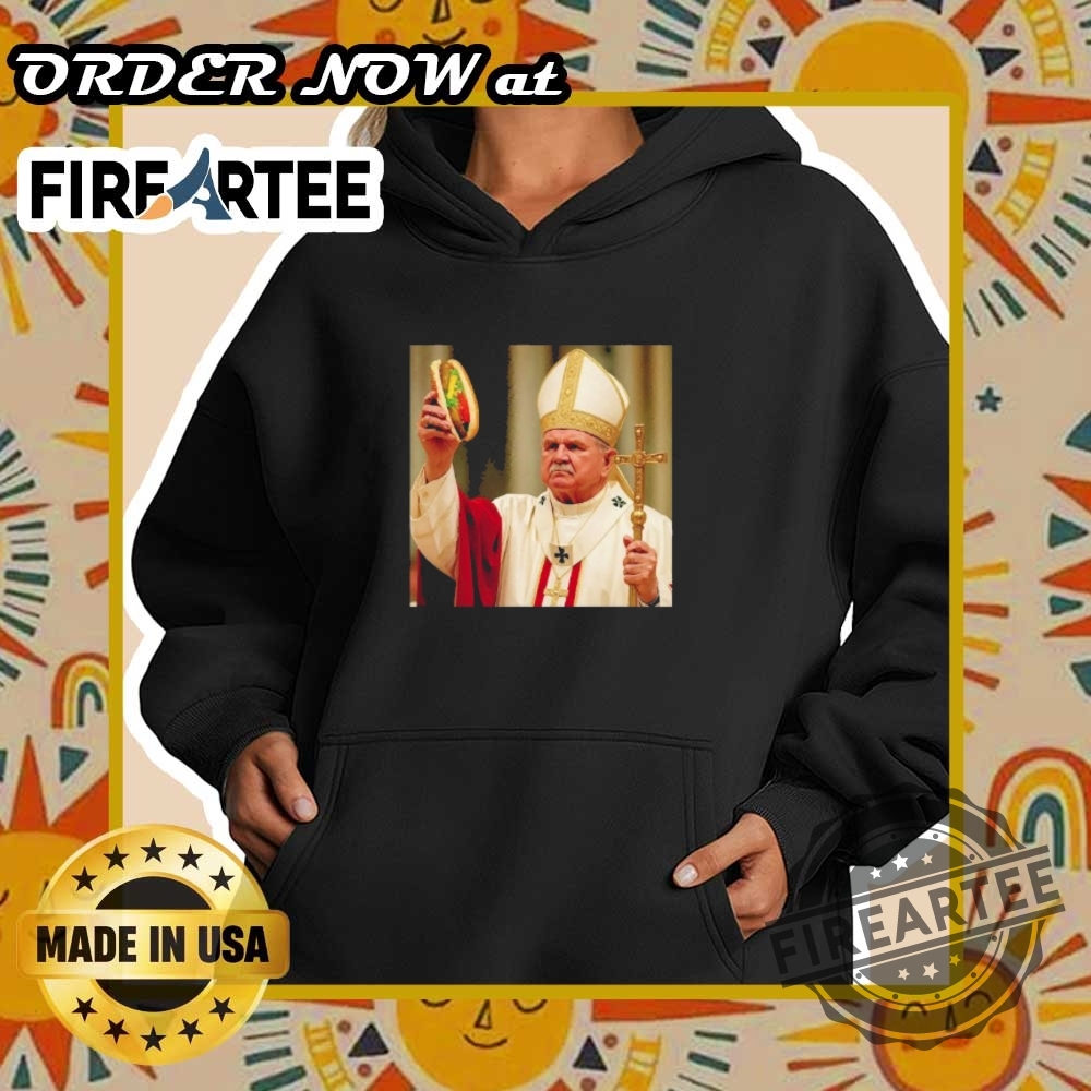 Pope Leo Xiv Holding Chicago Hot Dog Shirt 6 Pope Leo XIV Holding Chicago Hot Dog Shirt
