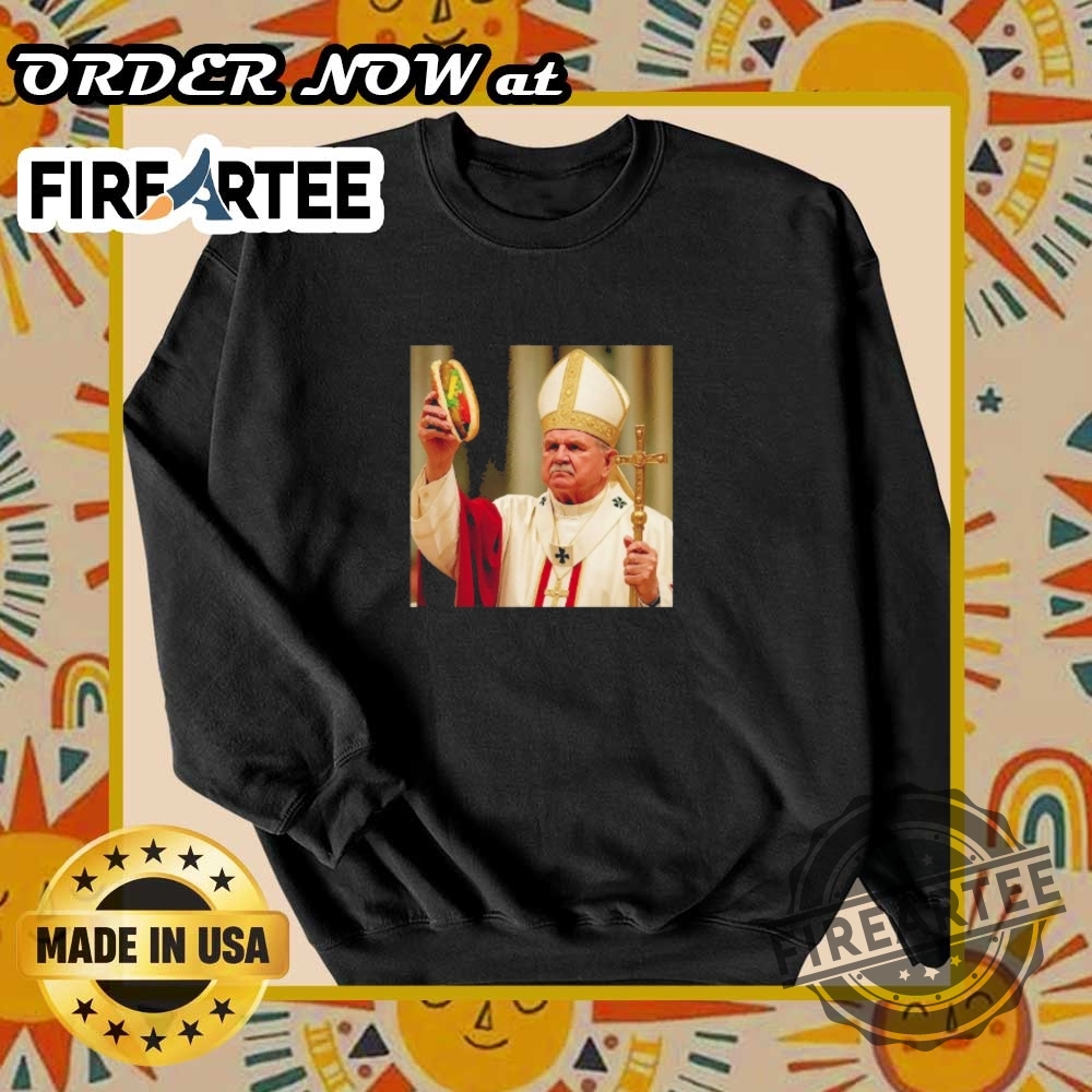 Pope Leo Xiv Holding Chicago Hot Dog Shirt 7 Pope Leo XIV Holding Chicago Hot Dog Shirt