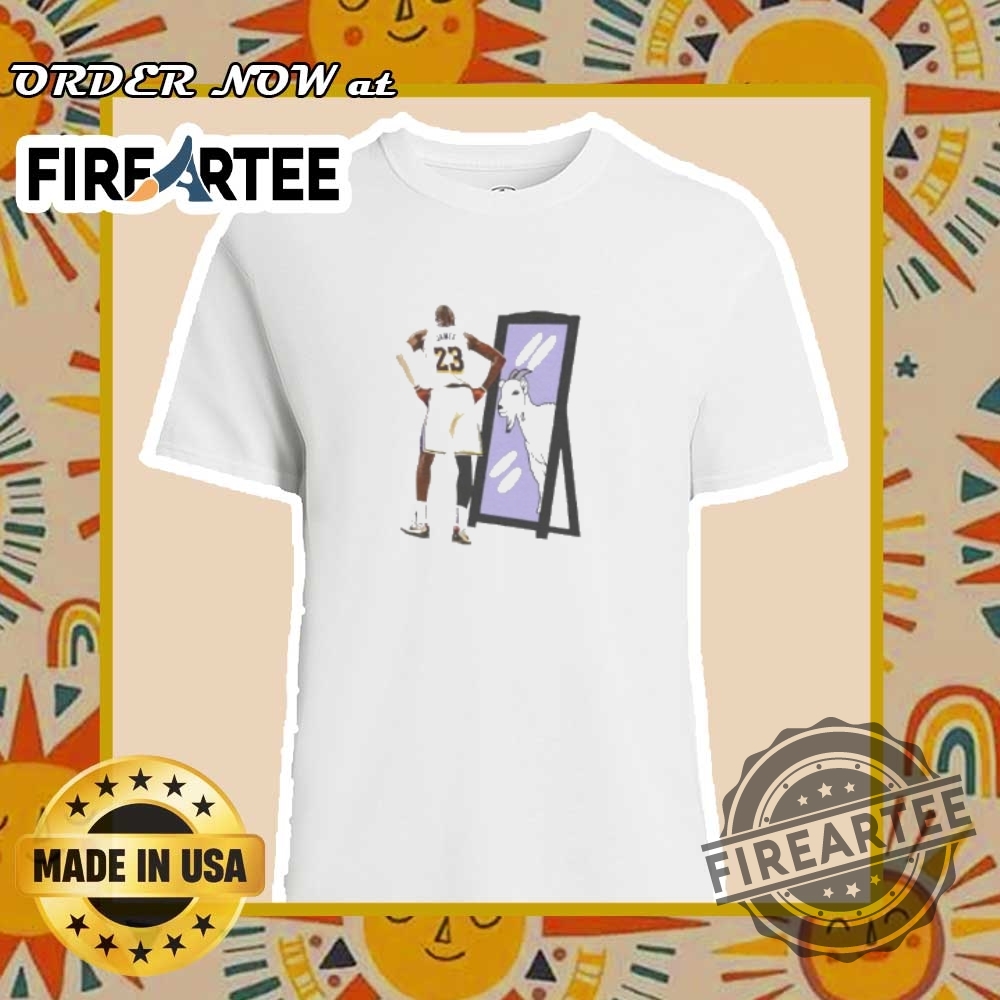 "Top Iconic Sports Logo Shirts for Fans of All Major Leagues" 13 Lebron James Goat Mirror Shirt