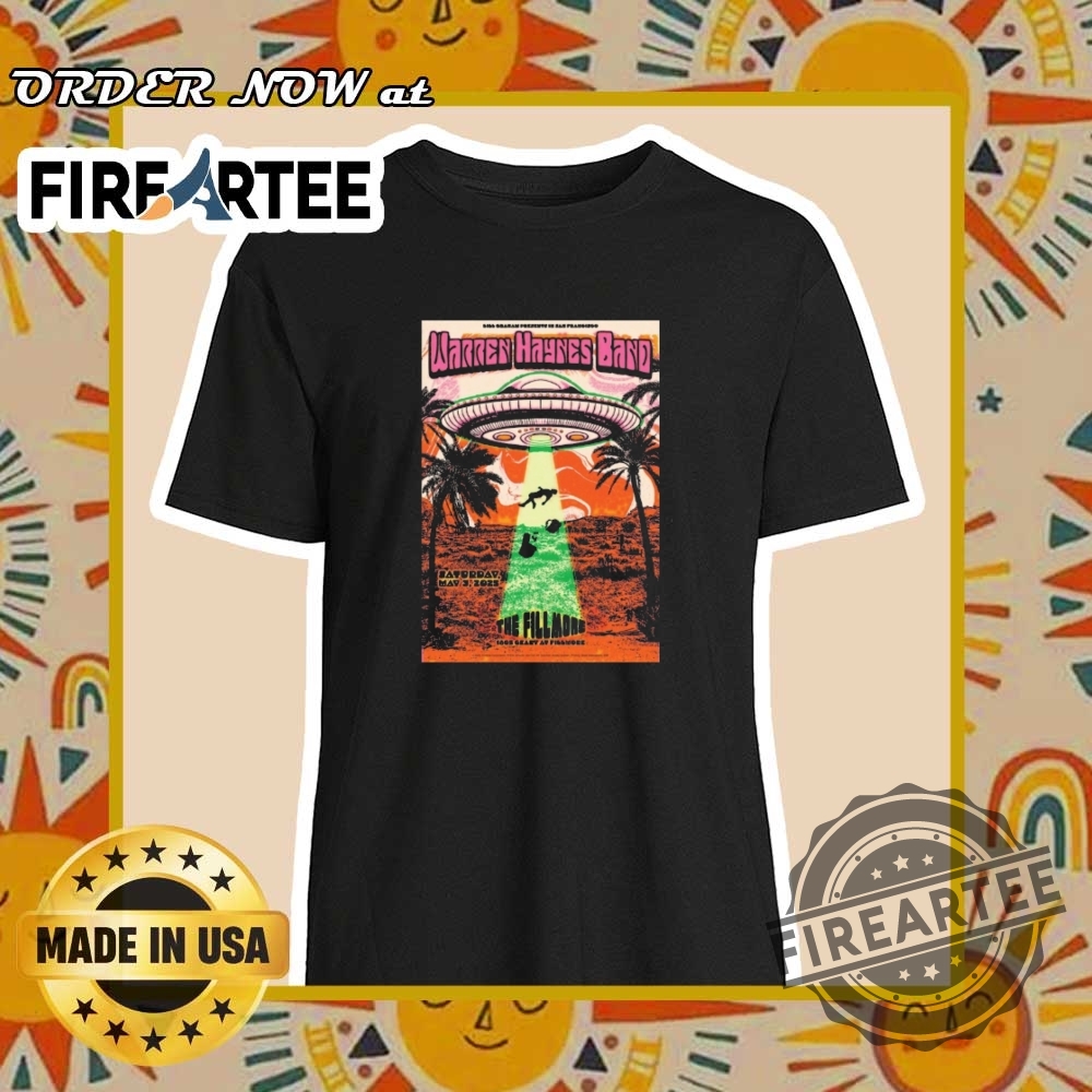 "Top 5 Must-Have T-Shirts for Music and Film Fans 2025" 6 Warren Haynes Band The Fillmore San Francisco May 3 2025 Shirt