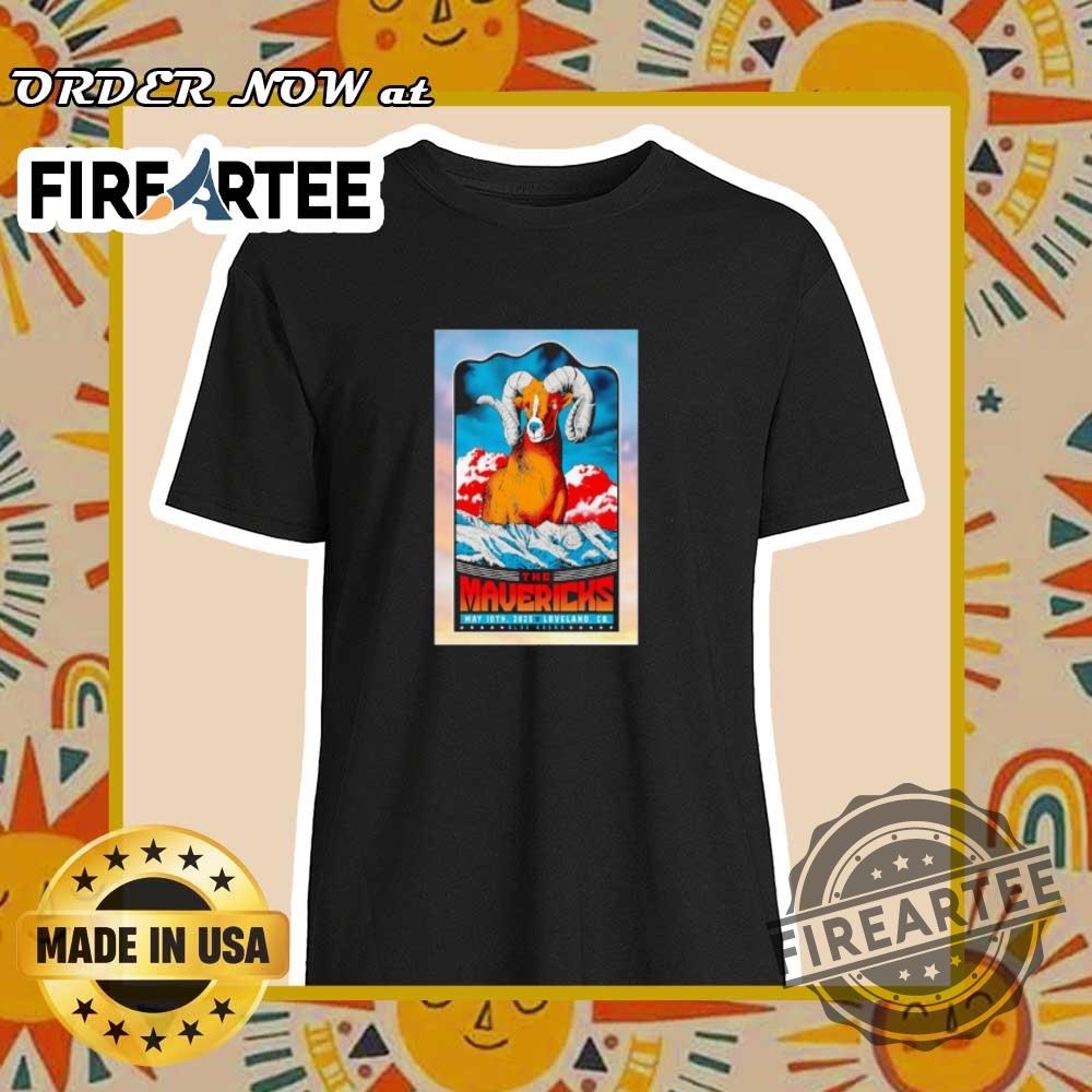 "Top 5 Must-Have T-Shirts for Music and Film Fans 2025" 10 The Mavericks Live May 10 2025 Blue Fcu Arena Loveland Co Poster Shirt