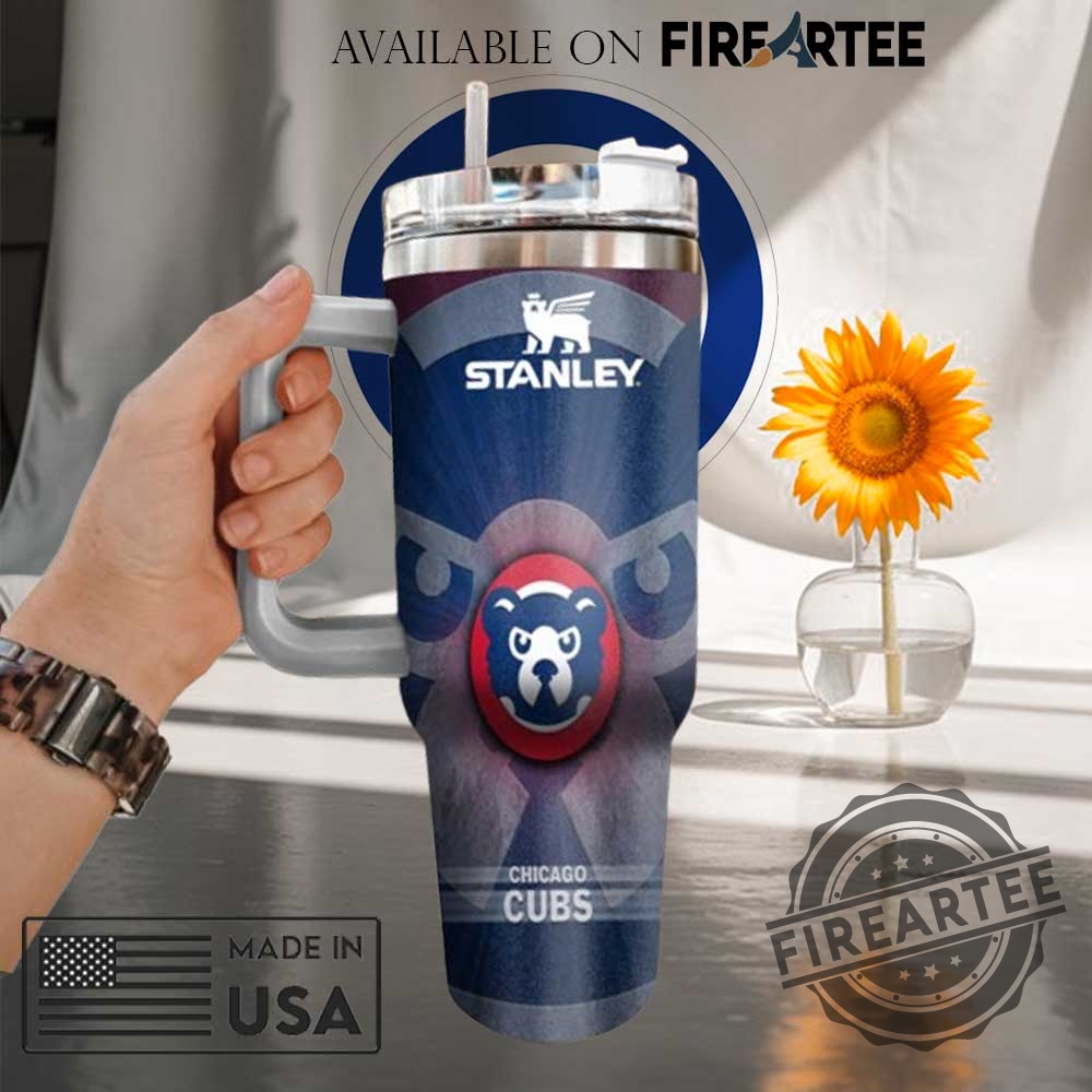 Official Chicago Cubs Stanley Cup Style Tumbler With Handle Made In Usa 3 Official Chicago Cubs Stanley Cup Style Tumbler With Handle – Made in USA