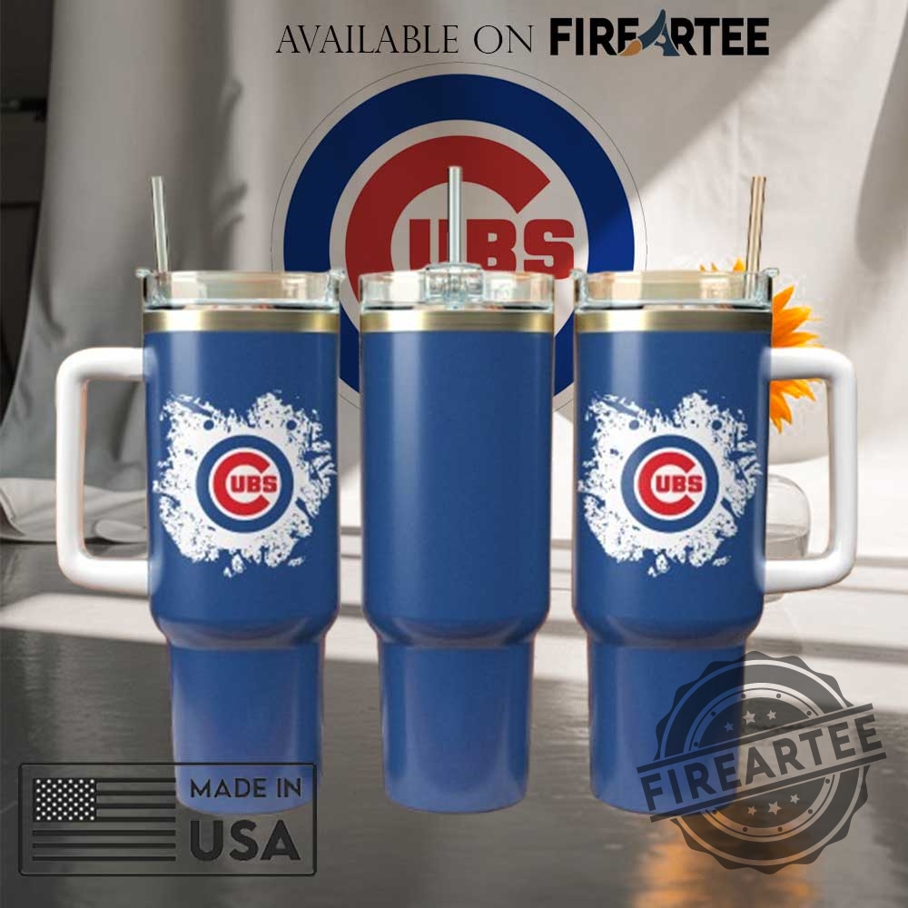 Chicago Cubs Blue Sports Fan Tumbler With Straw And Handle 5 Chicago Cubs Blue Sports Fan Tumbler With Straw and Handle