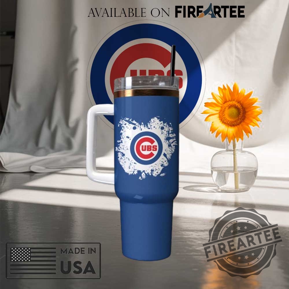 Chicago Cubs Blue Sports Fan Tumbler With Straw And Handle 7 Chicago Cubs Blue Sports Fan Tumbler With Straw and Handle