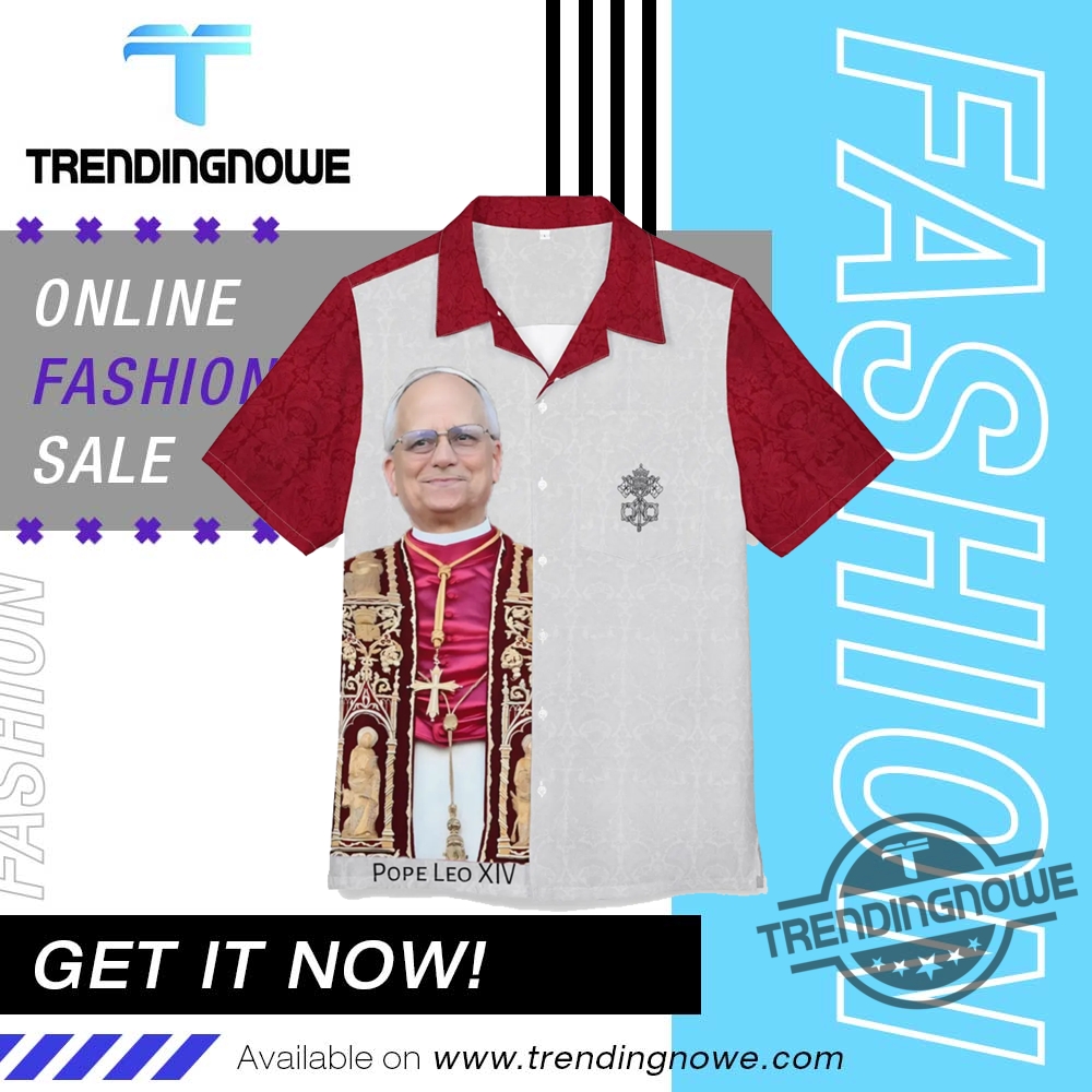 "Unique and Funny Pope Shirts: Celebrate with Grok and Prevost" 7 Pope Leo Xiv Vatican Keys Hawaiian Shirt