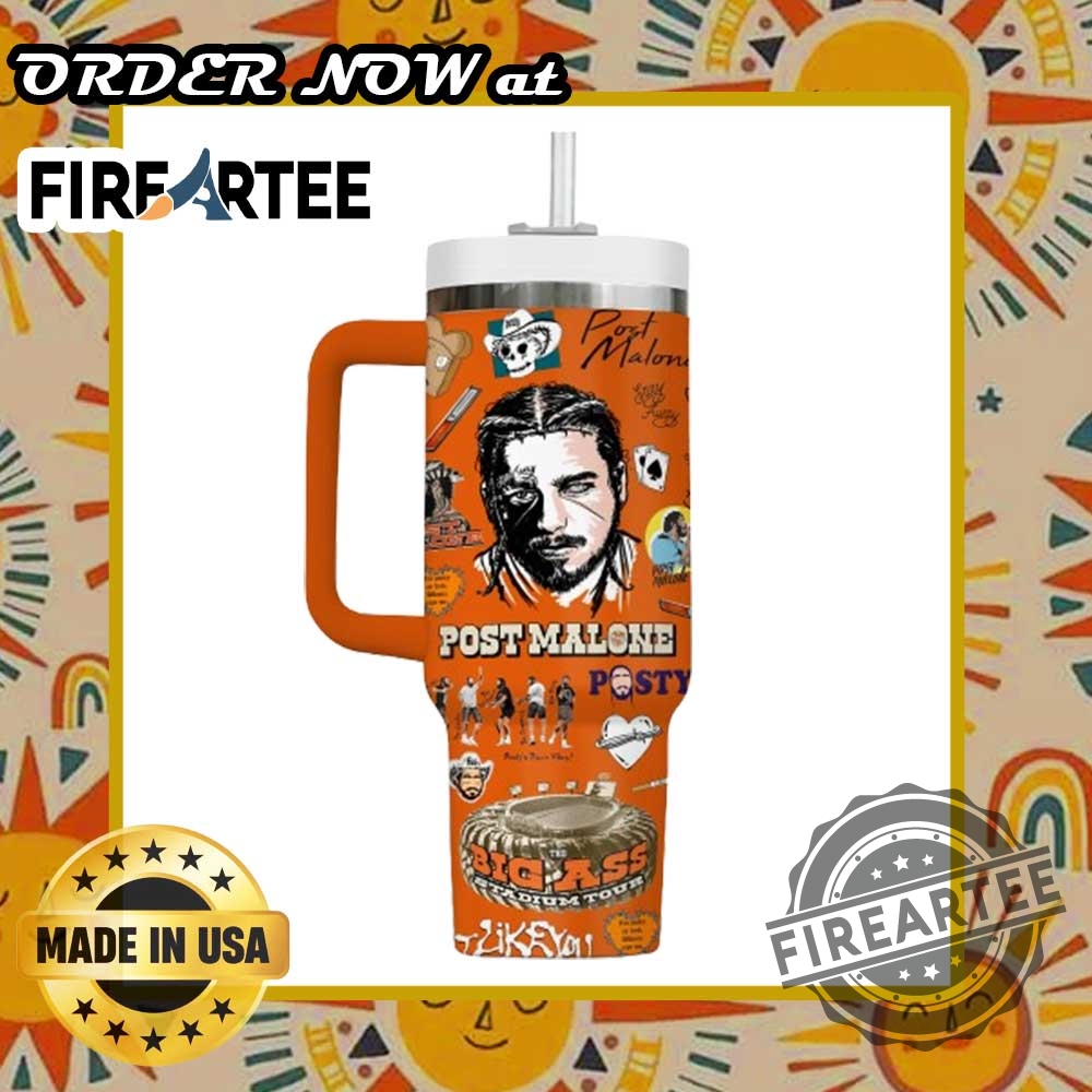 Post Malone Tumbler With Handle Big Ass Stadium Tour Fan Cup 4 Post Malone Tumbler With Handle – Big Ass Stadium Tour Fan Cup