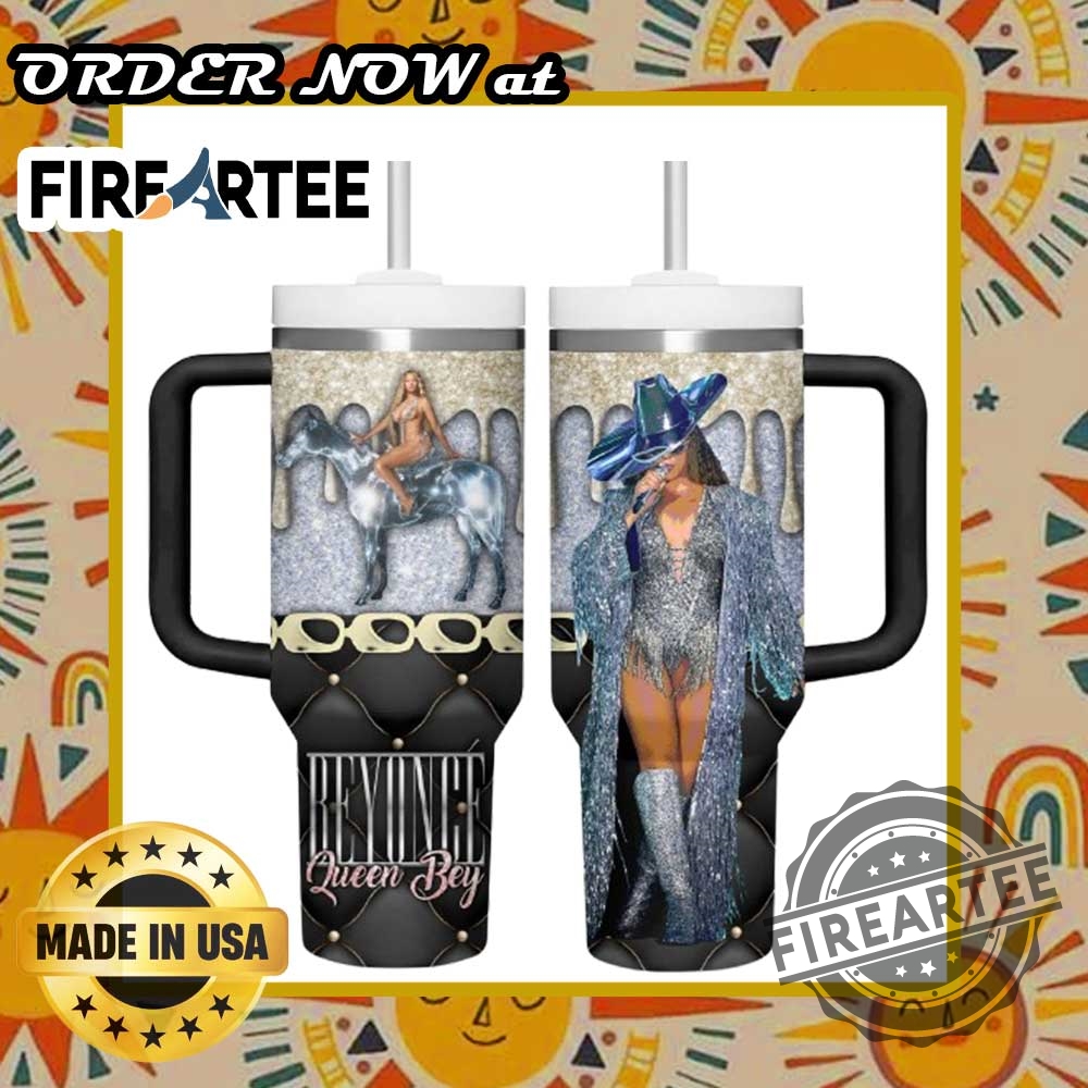 Beyoncé Queen Bey Glitter Tumbler With Handle Renaissance Tour Inspired Cup 3 Beyoncé Queen Bey Glitter Tumbler With Handle – Renaissance Tour Inspired Cup
