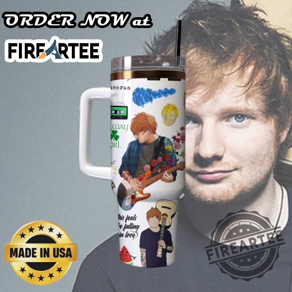 Cute Ed Sheeran Cartoon Tumbler With Handle Watermelon Love Song Fan Cup 5 Cute Ed Sheeran Cartoon Tumbler With Handle – Watermelon Love Song Fan Cup