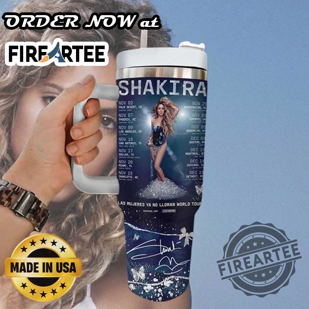 Shakira World Tour 2025 Tumbler With Handle Las Mujeres Ya No Lloran Concert Schedule Cup 5 Shakira World Tour 2025 Tumbler With Handle – Las Mujeres Ya No Lloran Concert Schedule Cup