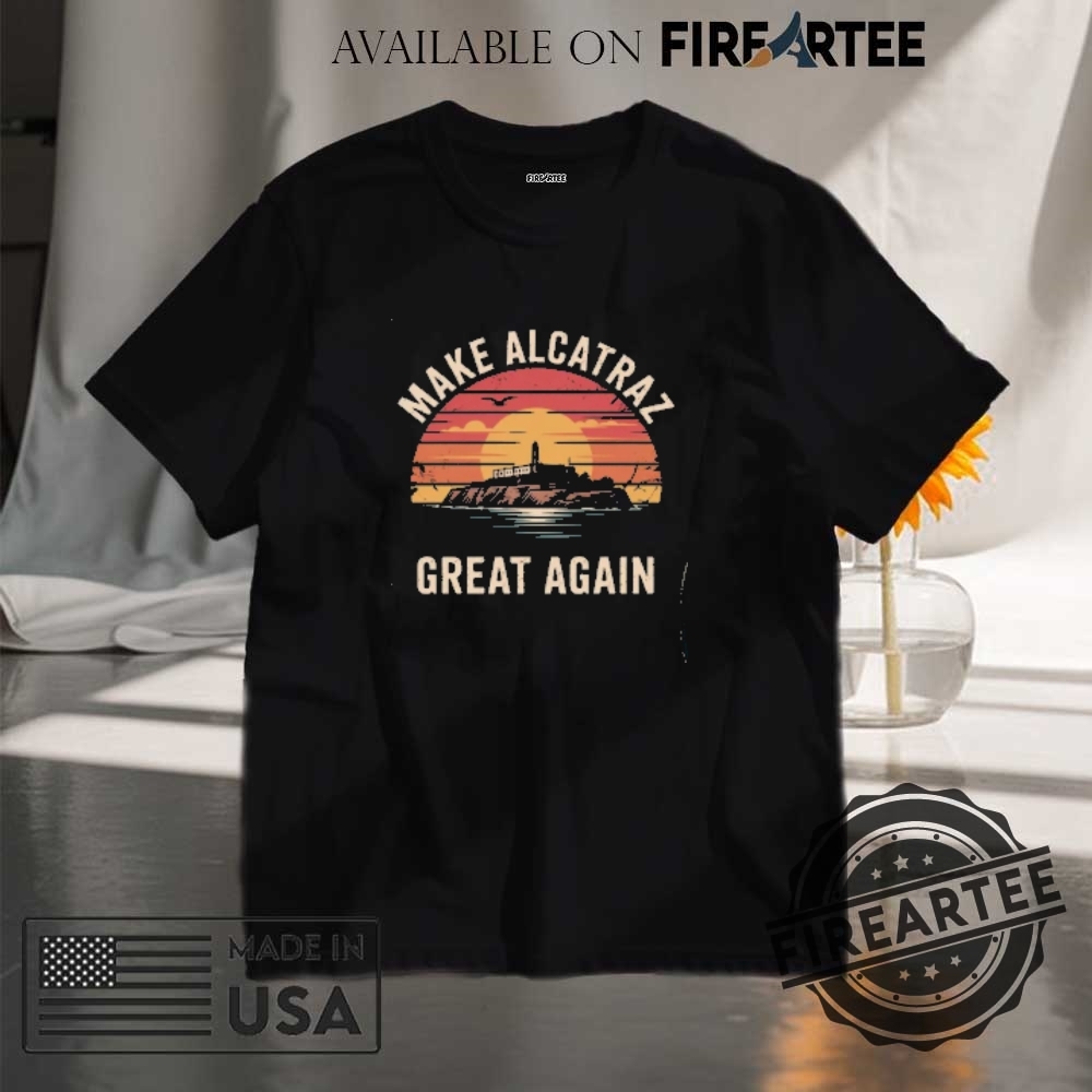"Funny Gorilla T-Shirts: Beat Off 100 Men Meme Collection" 8 Funny Political Statement Tee Make Alcatraz Great Again Tshirt