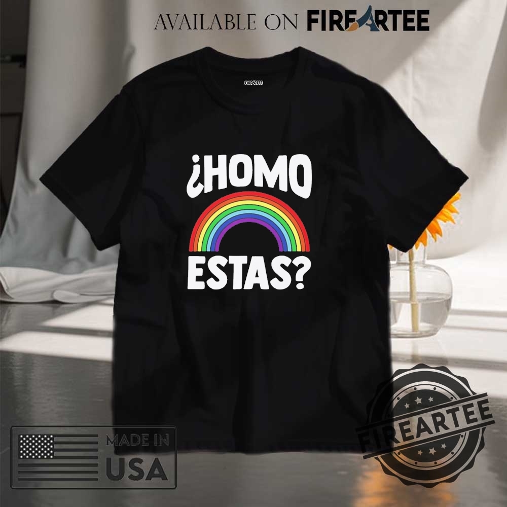 "Funny Gorilla T-Shirts: Beat Off 100 Men Meme Collection" 14 Homo Estas Rainbow Pride Shirt